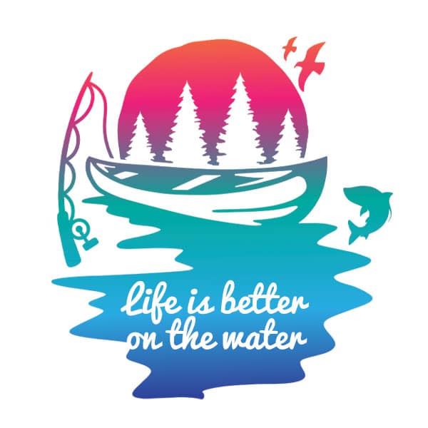 Life on the Water-Vinyl Sticker - Custom Decor