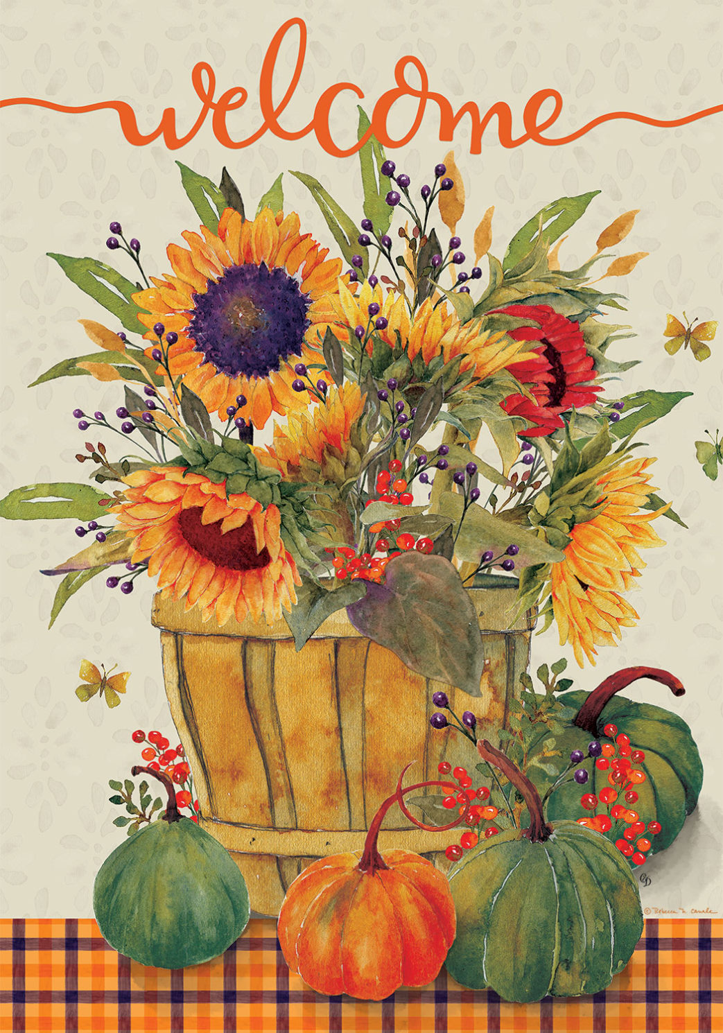 Sunflower Basket-Flag - Custom Decor