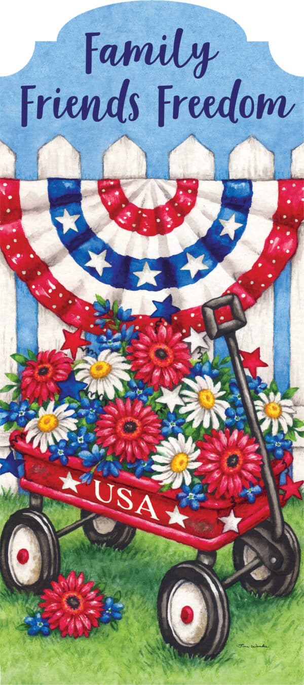 Patriotic Wagon-YarDecor