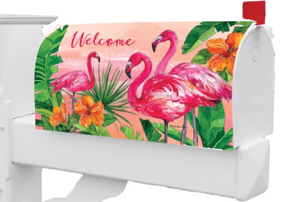 Flamingo Sunset-Large Mailbox Makeover