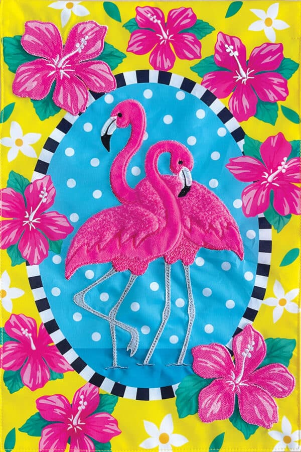 Applique-Floral Flamingo-FM