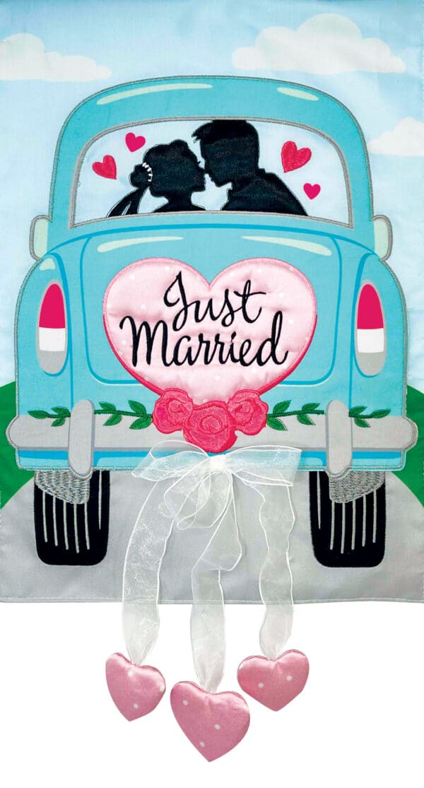 Applique-Just Married-FM