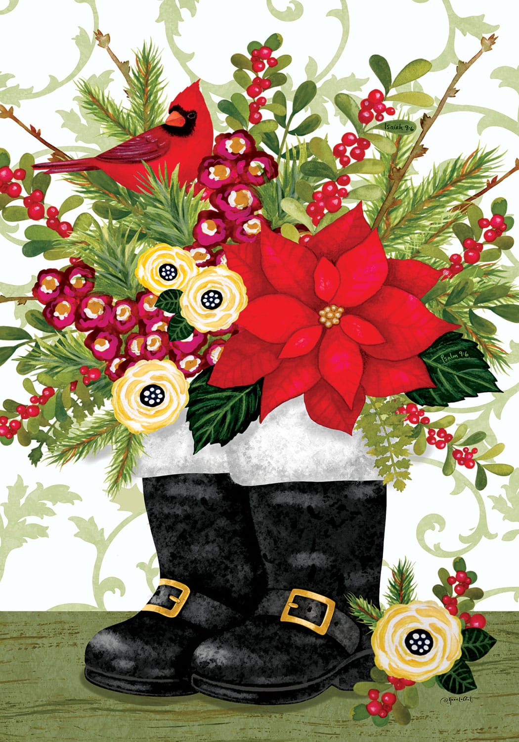 Santa Boots-Flag by Annie LaPoint