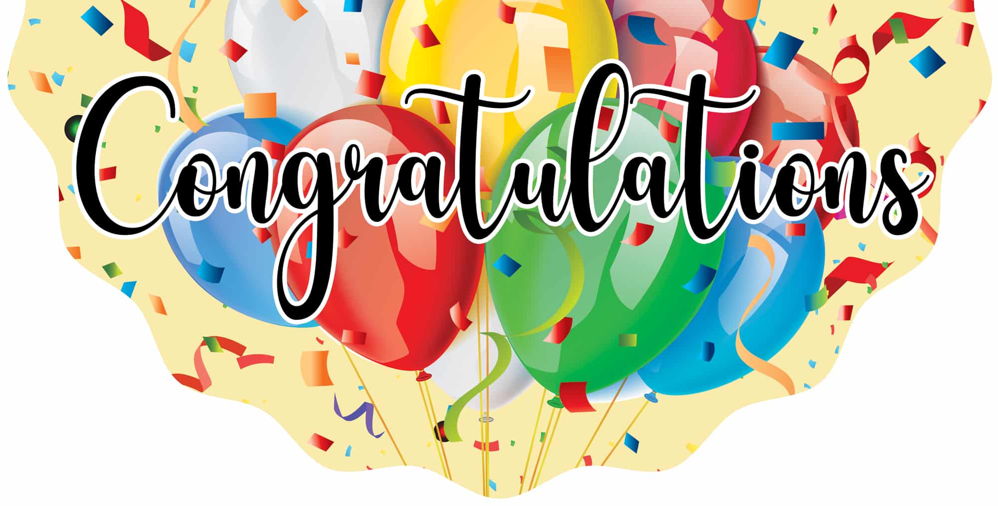 Vinyl Bunting-Balloon Congrats