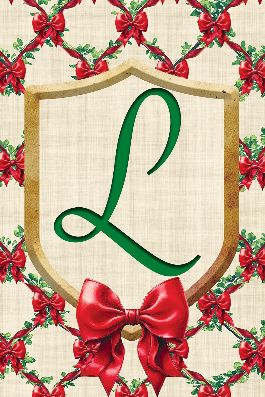 Wind Current-Monogram-Christmas Bows-L