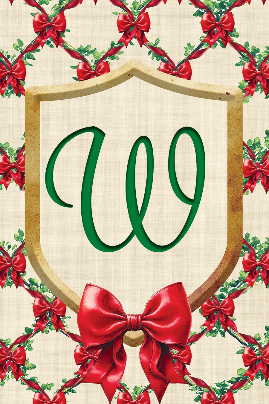 Wind Current-Monogram-Christmas Bows-W