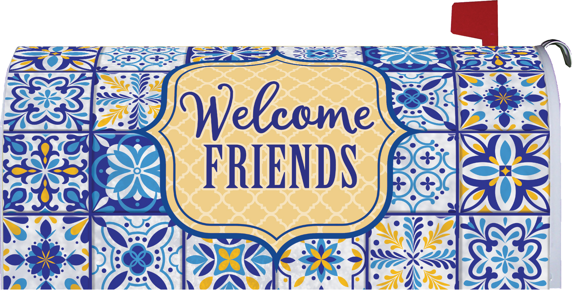 Blue and Yellow Tile-LG Mailbox Makeover