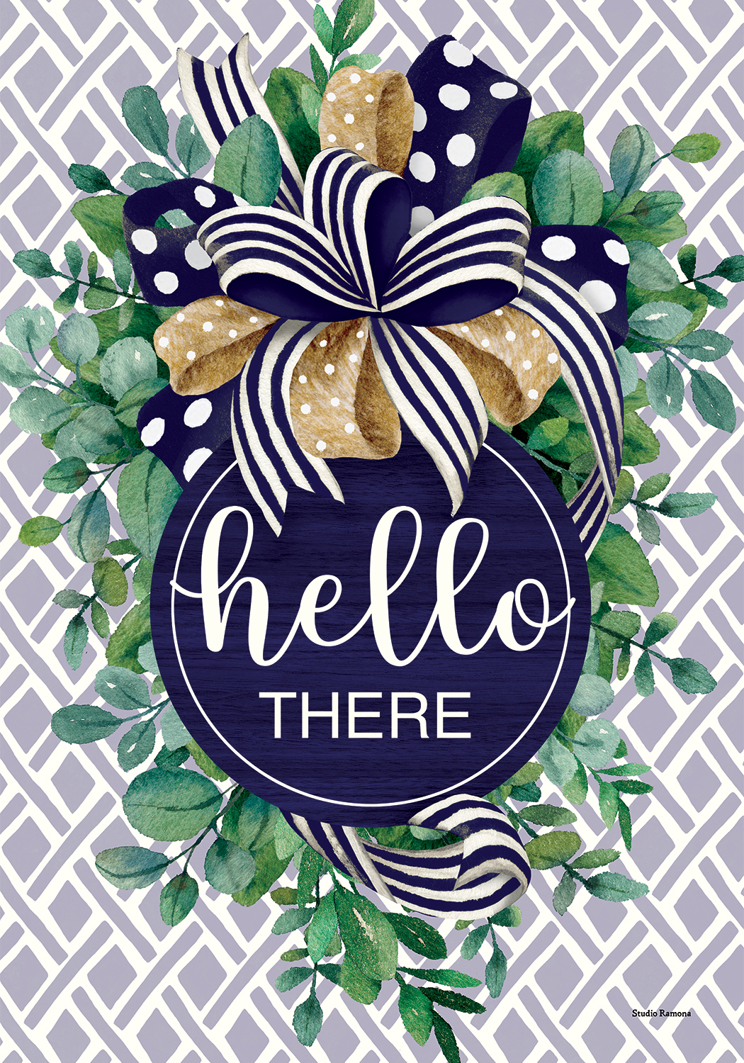 Eucalyptus on Navy-Flag by Studio Ramona