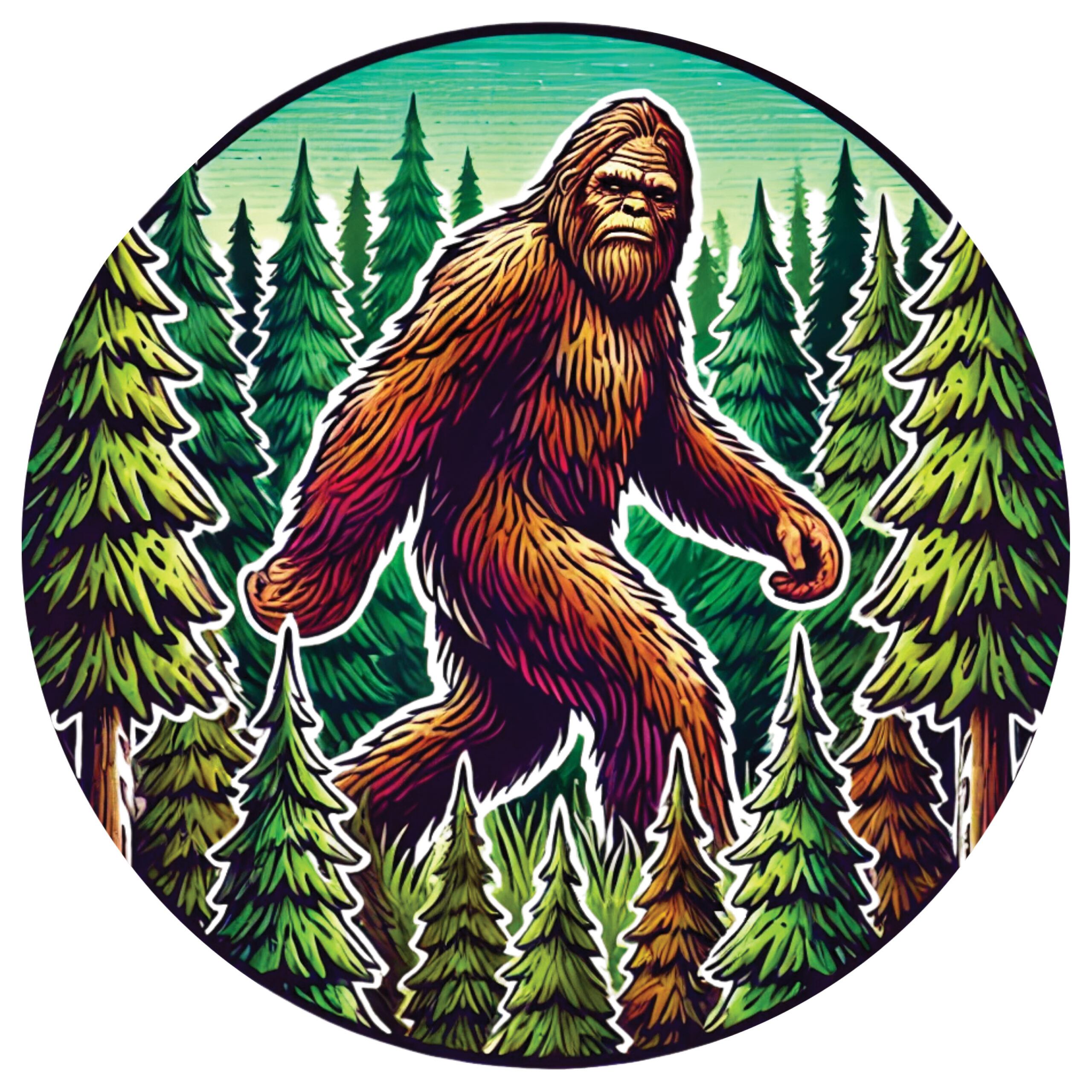 Sticker-Bigfoot Forest