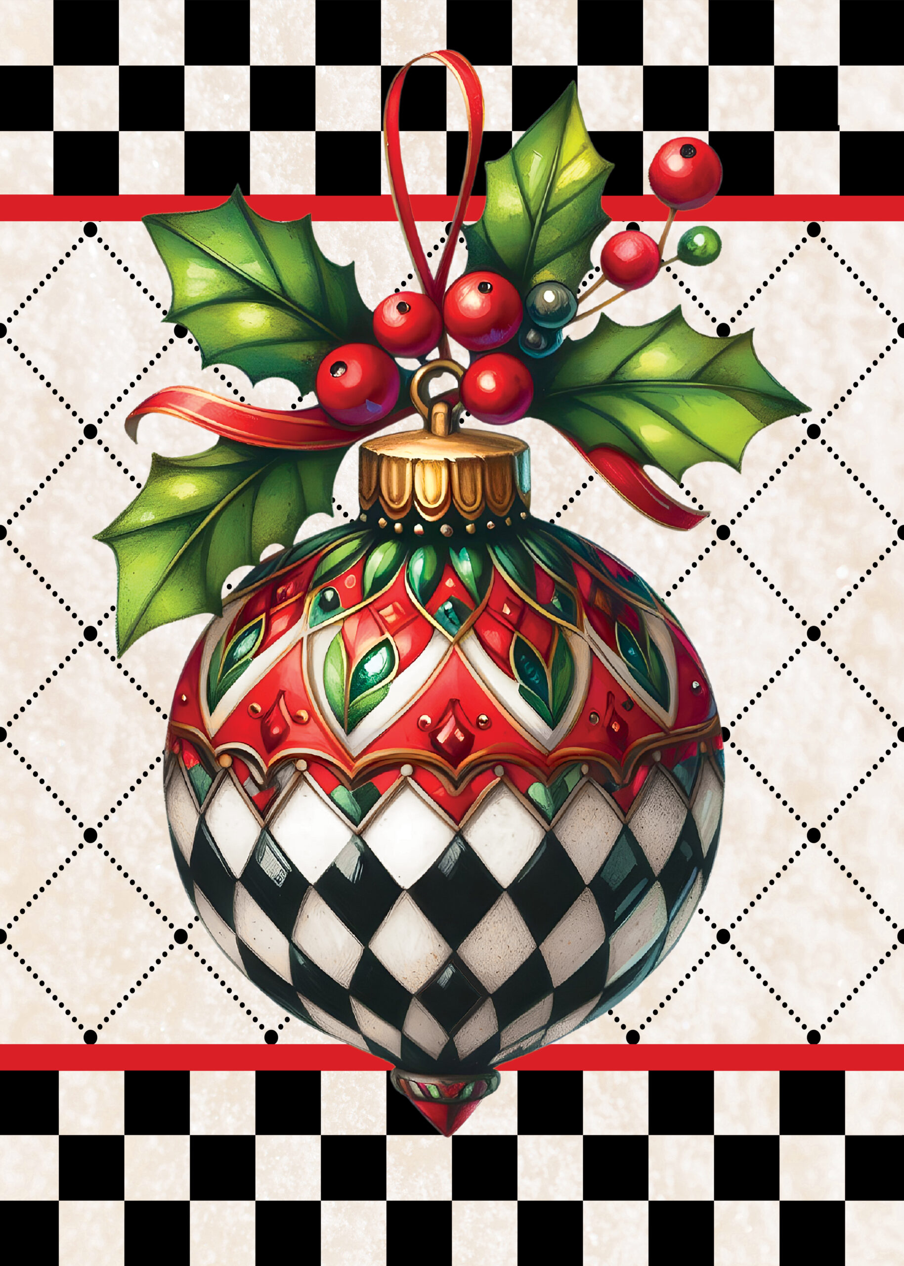WC-Checked Ornament