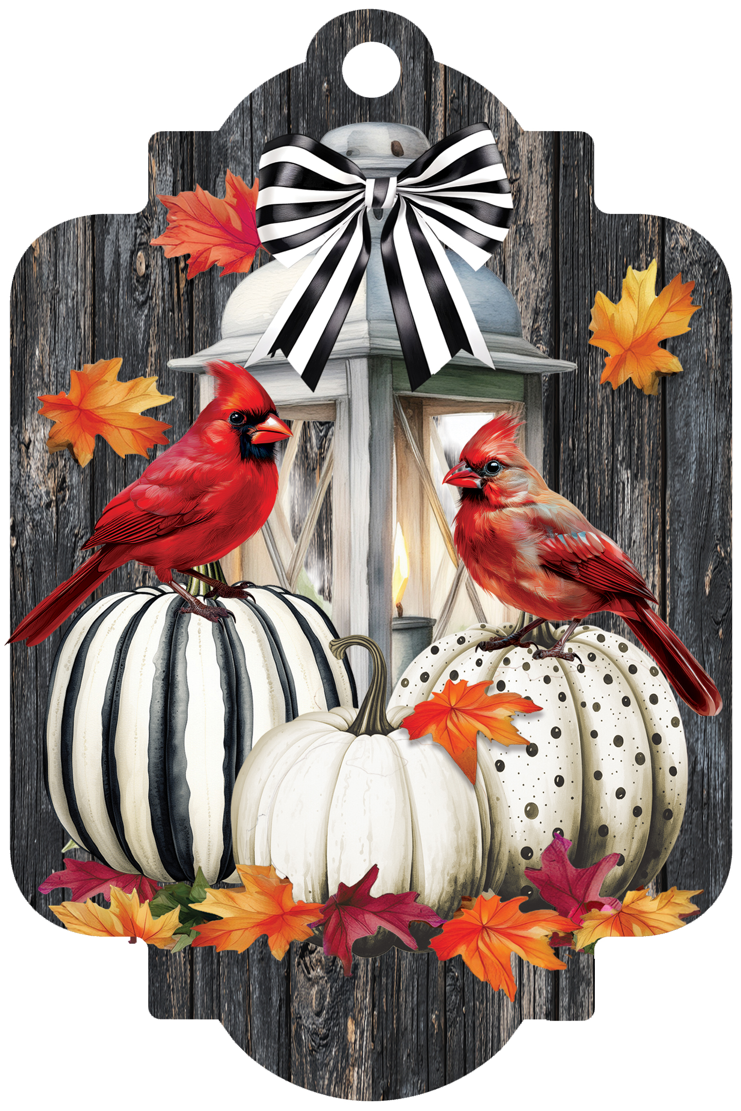Deluxe Door Decor-Cardinals Lantern
