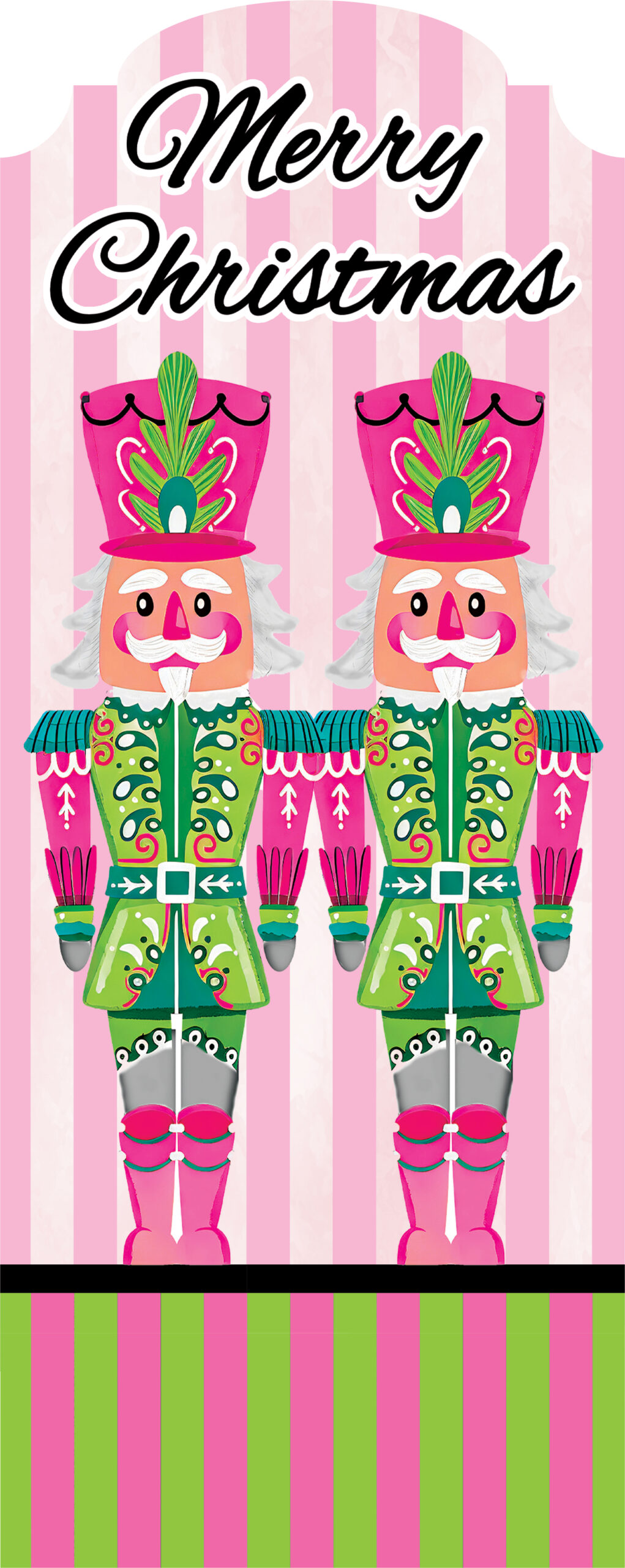 YarDecor-Pink-Green Nutcrackers