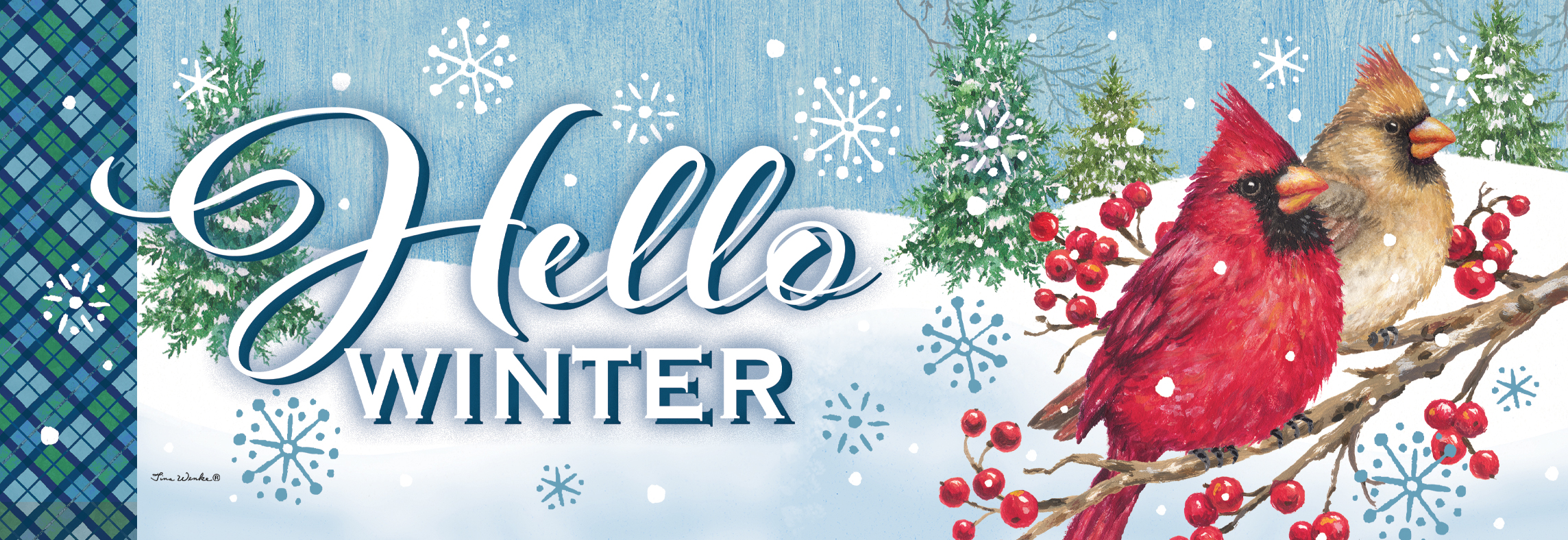 Signature Sign-Winter Cardinal