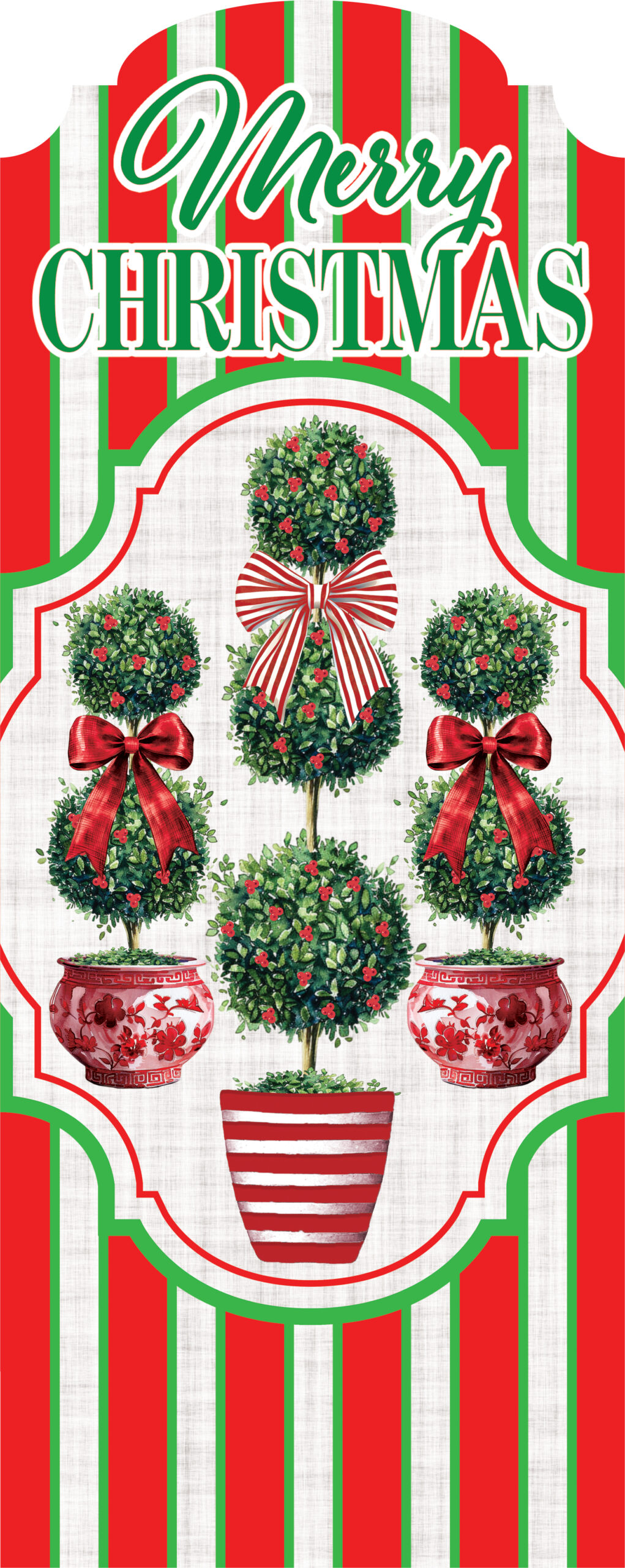 YarDecor-Christmas Topiaries