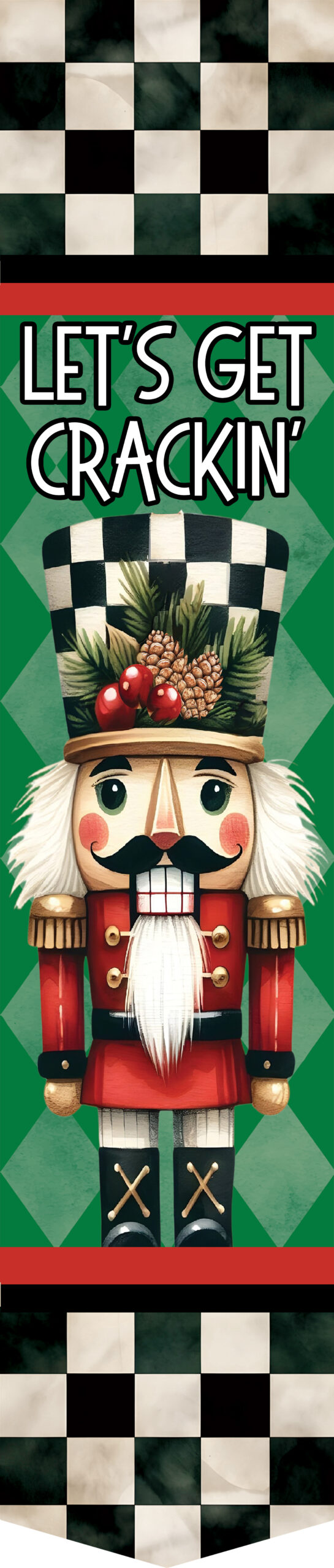 Door Expression-Checkered Nutcracker