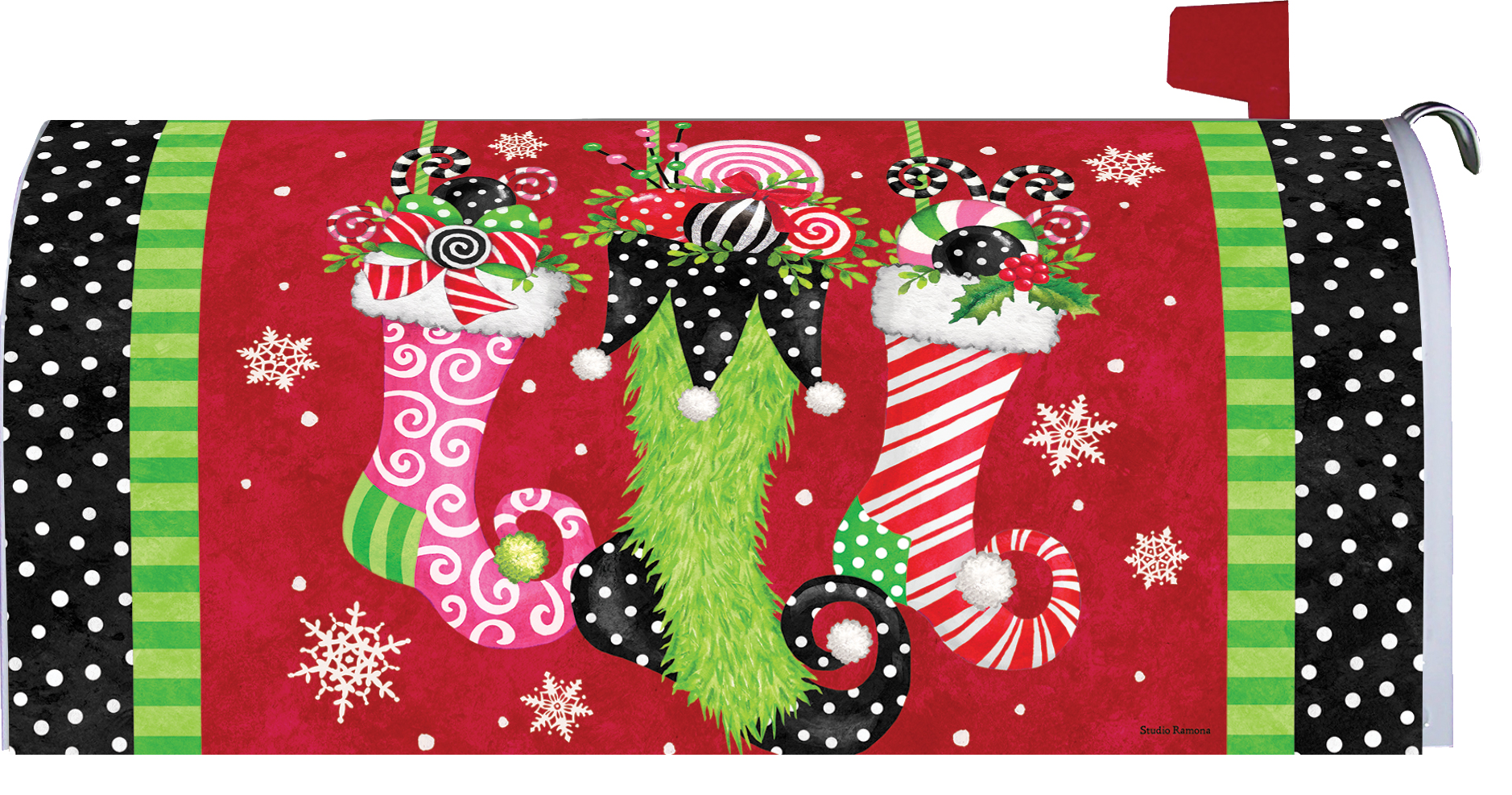 Mailbox Makeover-Whimsical Stockings