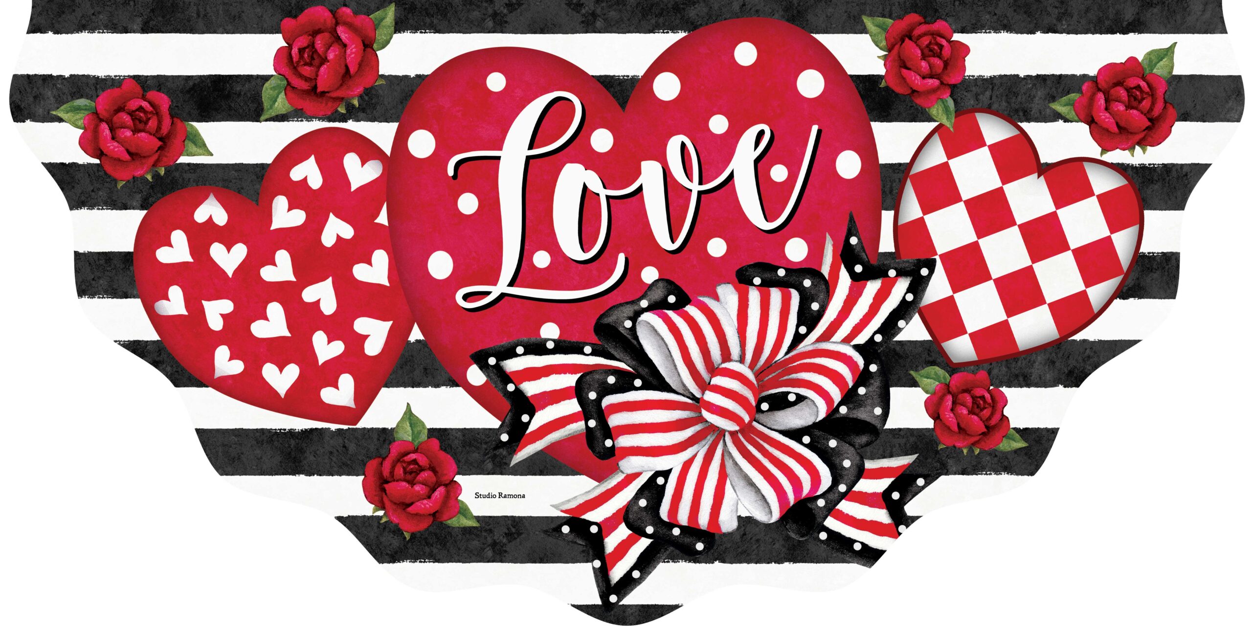 Hearts and Bows-Vinyl Bunting