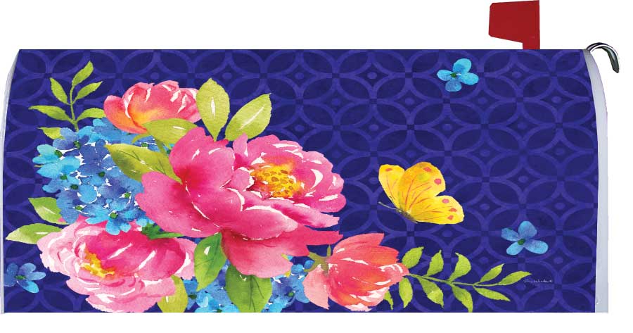 LG Mailbox Makeover-Peony and Hydrangeas