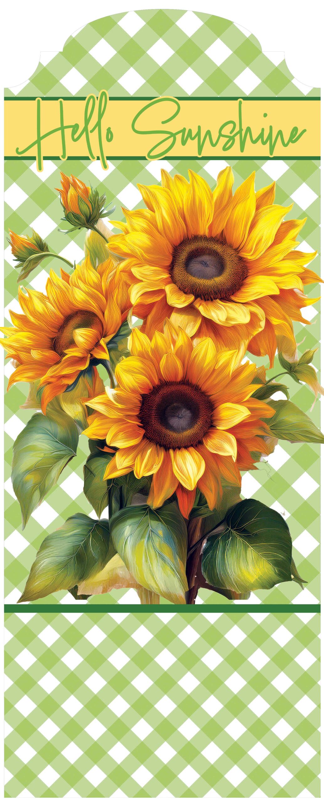 YarDecor-Gingham Sunflowers