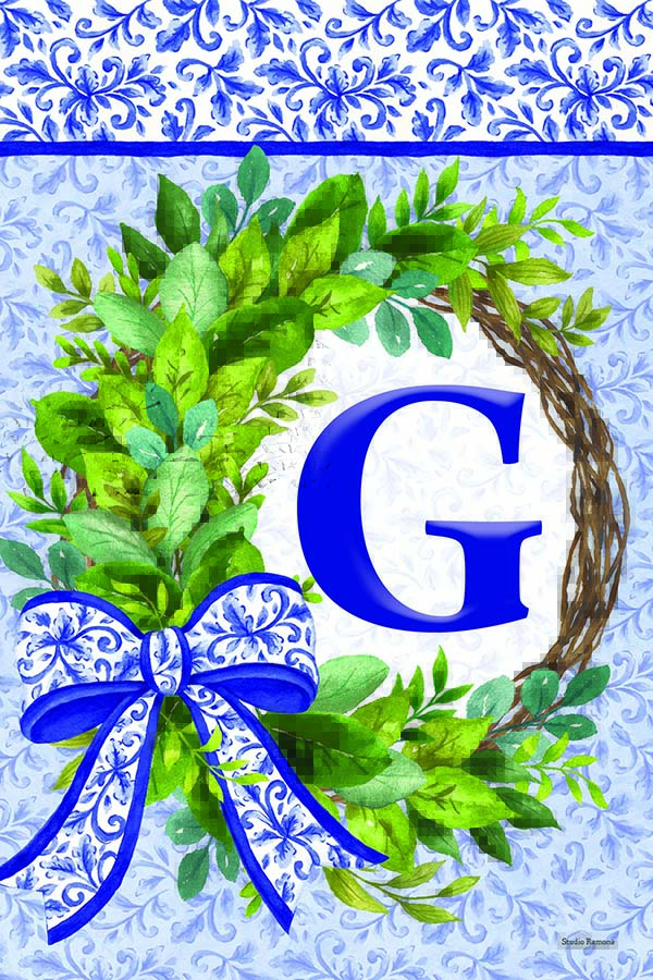 WC-Mono-G-Greenery Wreath