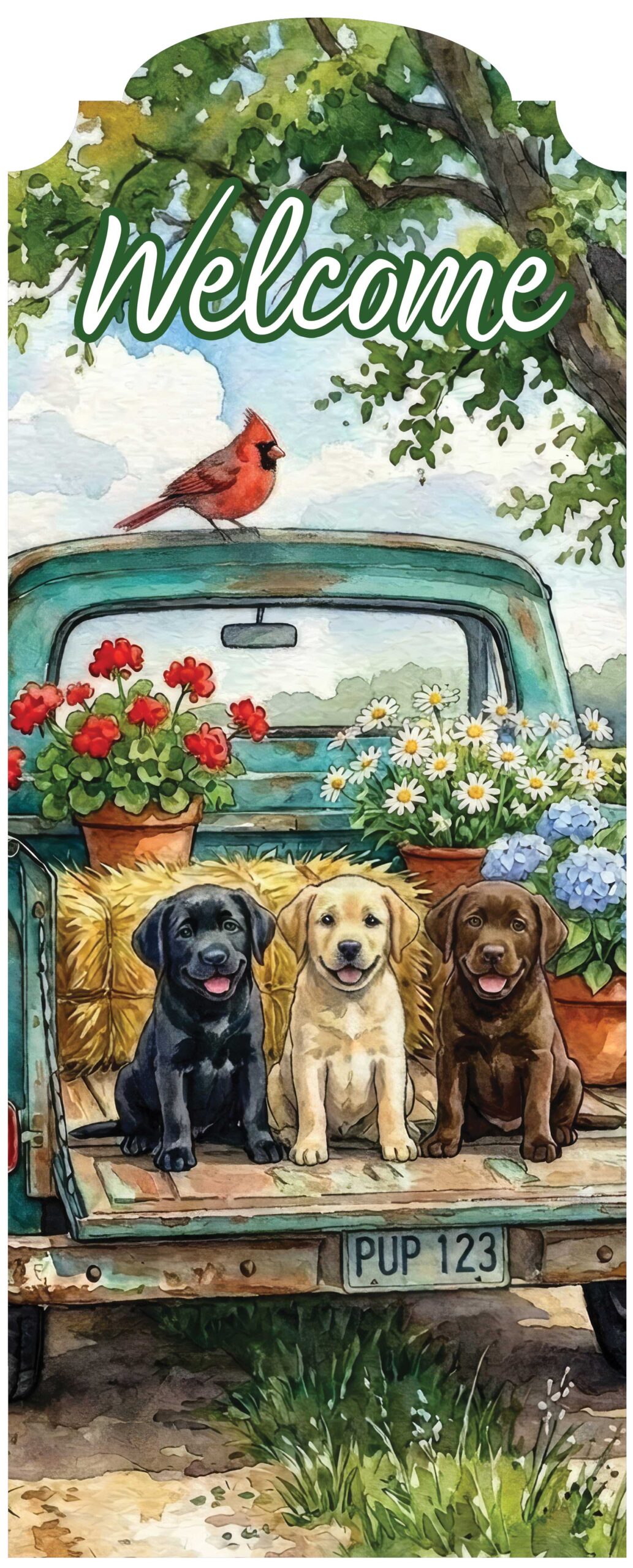 YarDecor-Pups Truck
