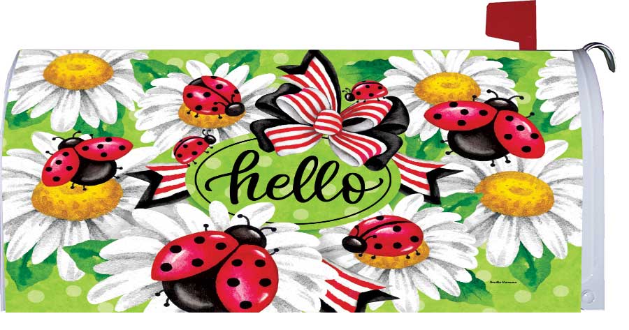 Mailbox Makeover-Lady Bugs and Daisies