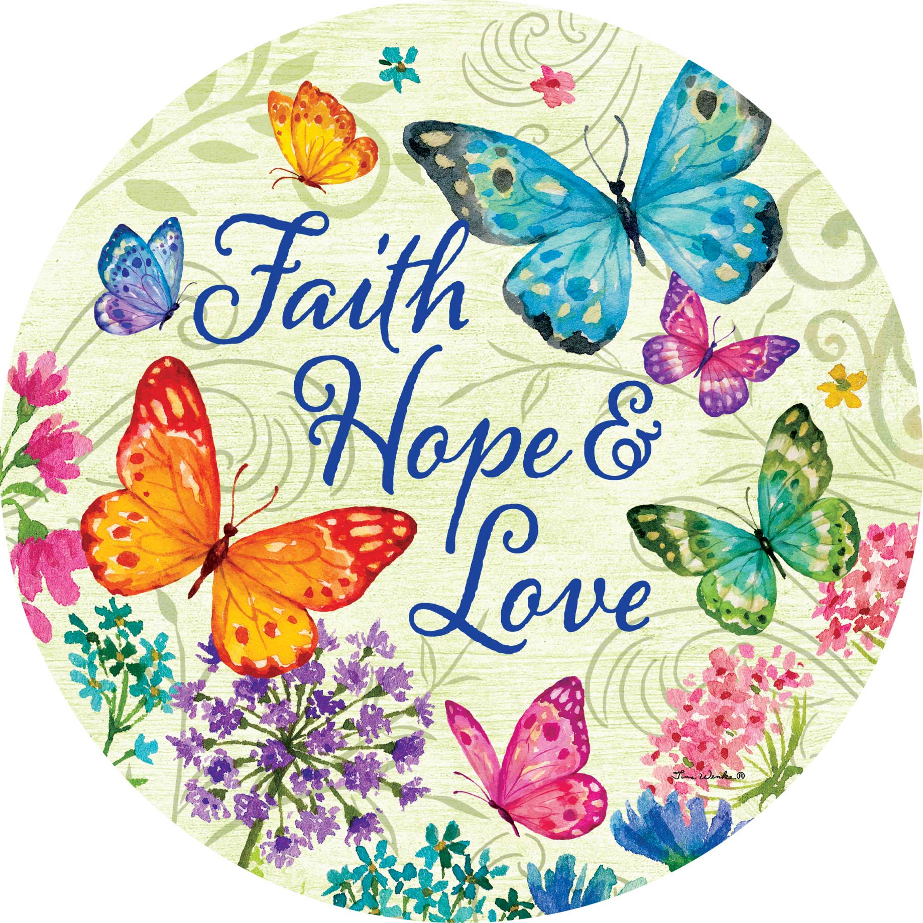 Accent Magnet-Faith Hope Love