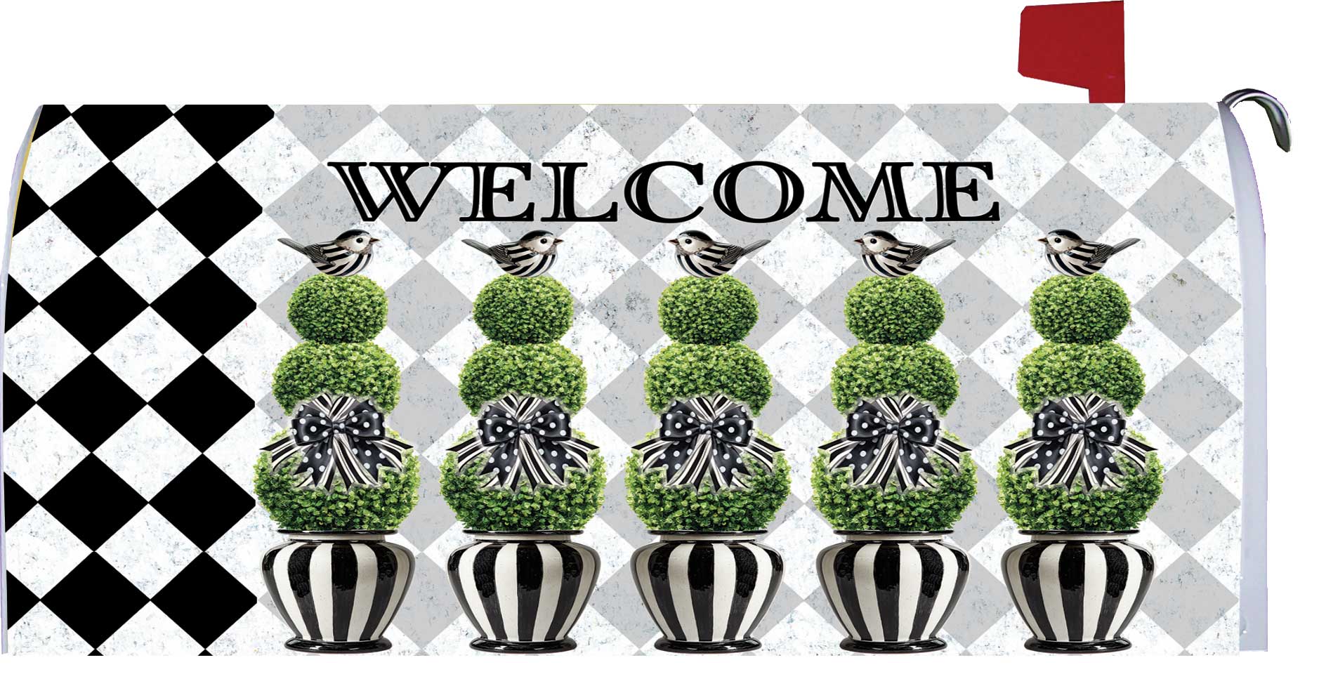 Mailbox Makeover-Topiary Trio