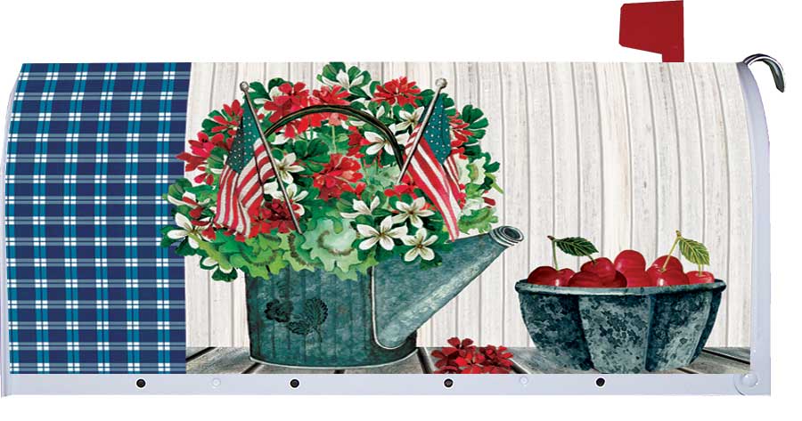 Mailbox Makeover-Flags and Flowers